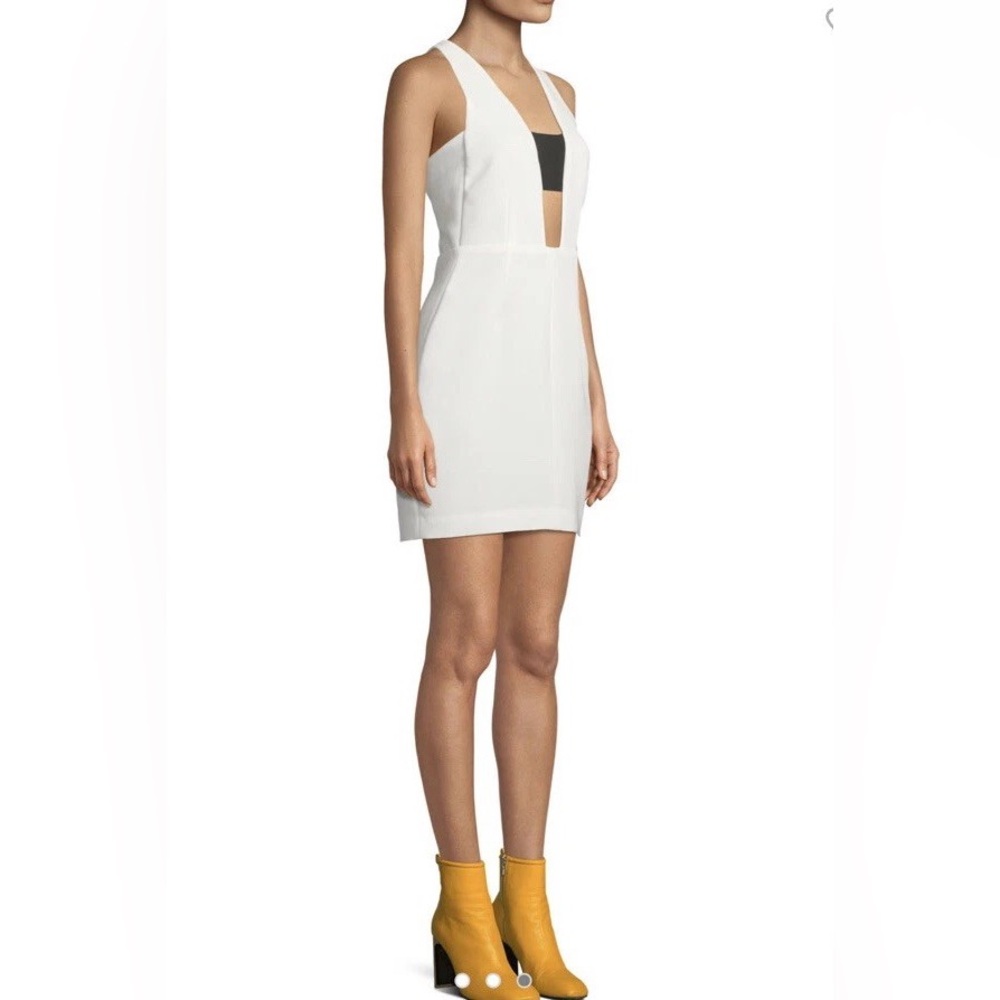 rag & bone White Mini Dress with Black Insert
